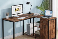 l shaped corner desk with drawers Computer desk