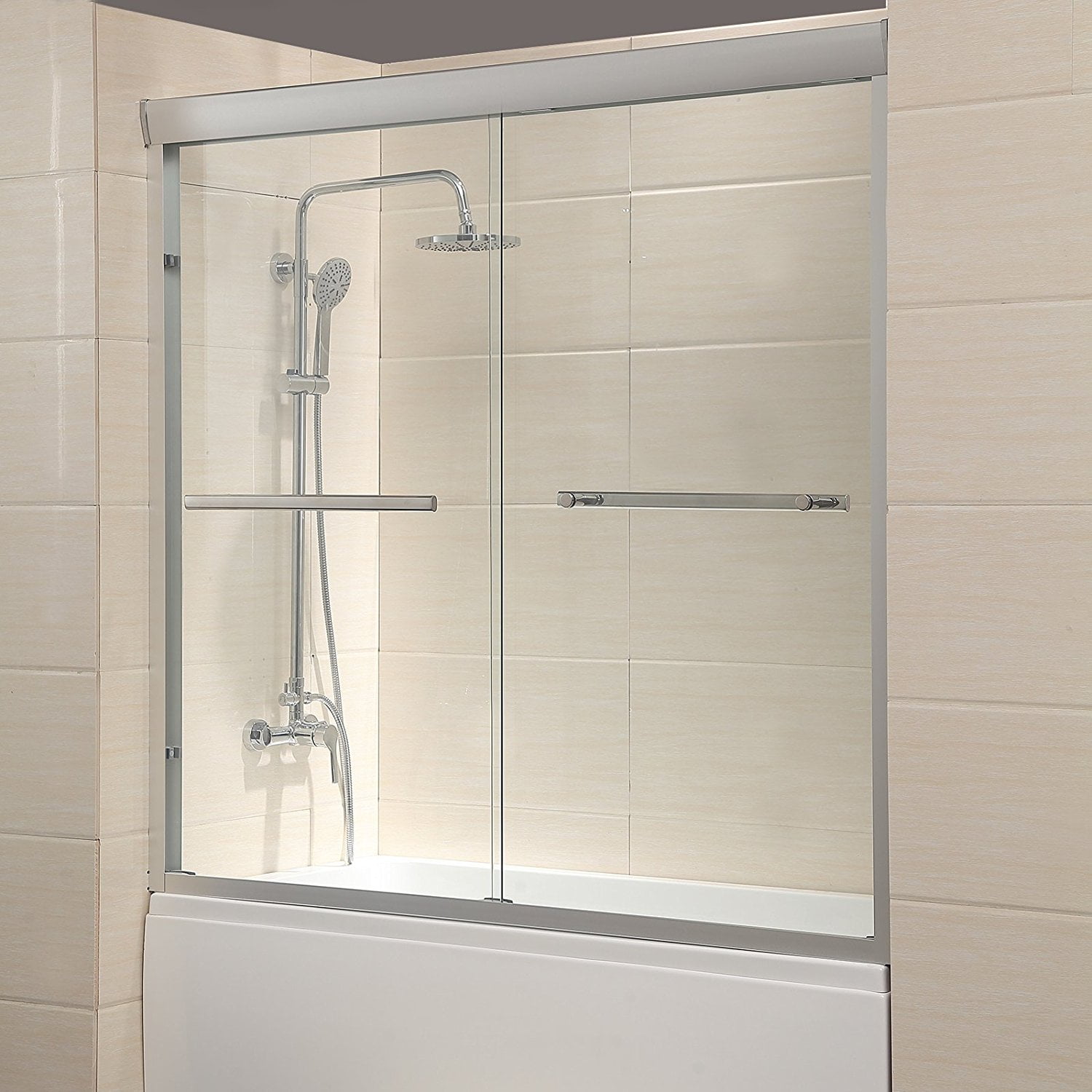 Tub Shower Glass Door Fixed Shower & tub enclosure portfolio