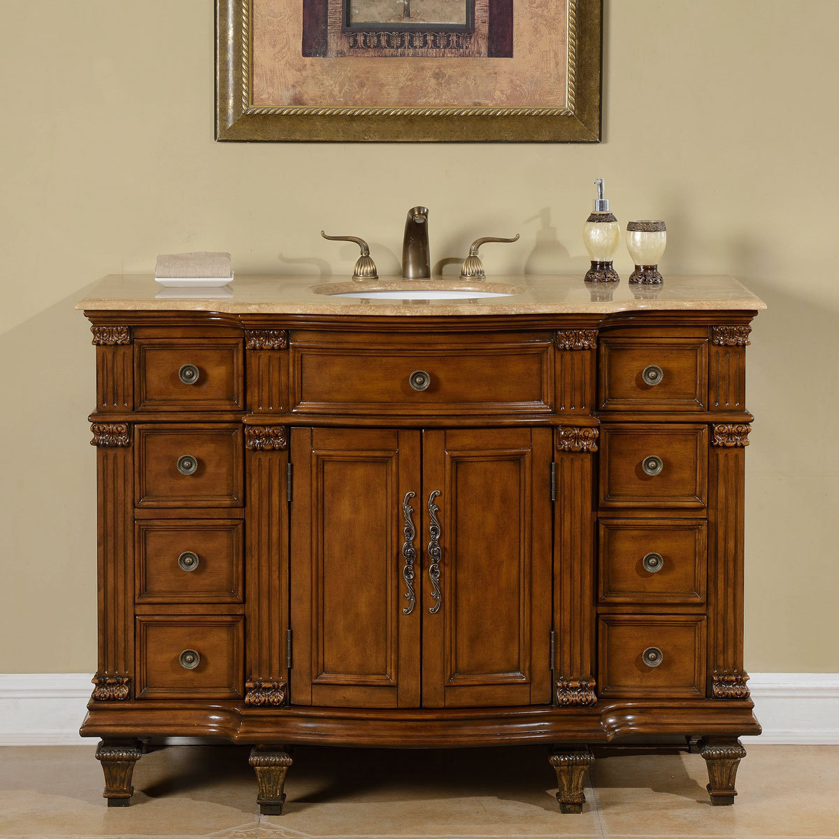 bathroom vanity 48 inch single sink 48 inch single sink bathroom vanity in light walnut uvbh60511548