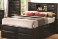 queen bed frame with storage underneath Traditional style queen size wooden storage bed with six drawers