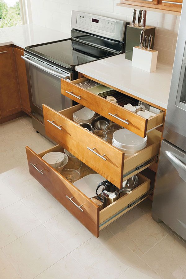 Three Drawer Base Cabinet - Aristokraft Cabinetry | Kitchen cabinets