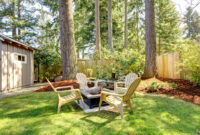 Outdoor Backyard trees pine outdoor chairs exterior stress space spring huffpost