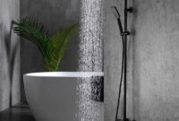 Black Rain Shower with Handheld Kohler shower hydrorail rubbed 2bz faucetdirect rainfall artifa innovations faucets rainshower plumbing thermostatic