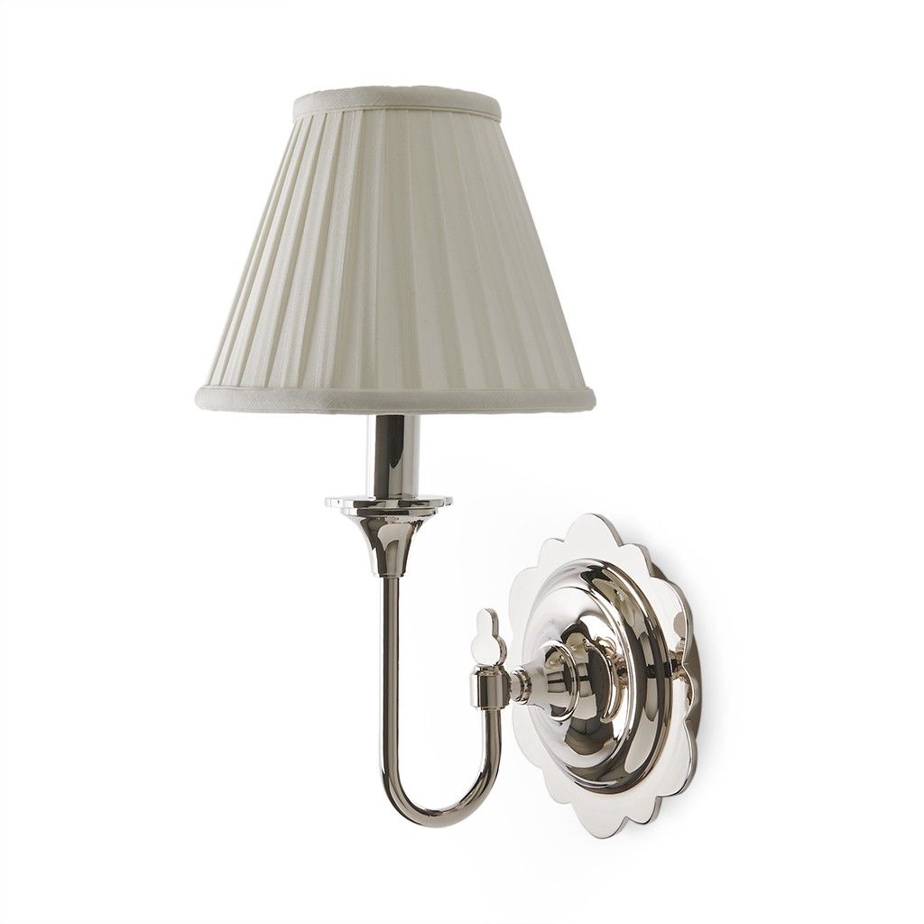 Marley Wall Mounted Single Arm Sconce with Pleated Fabric Shade $737