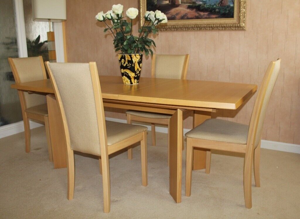 light wood dining room table Light wood dining room table and chairs