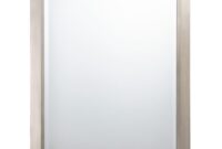 brushed nickel framed bathroom mirror Uttermost sherise brushed nickel mirror