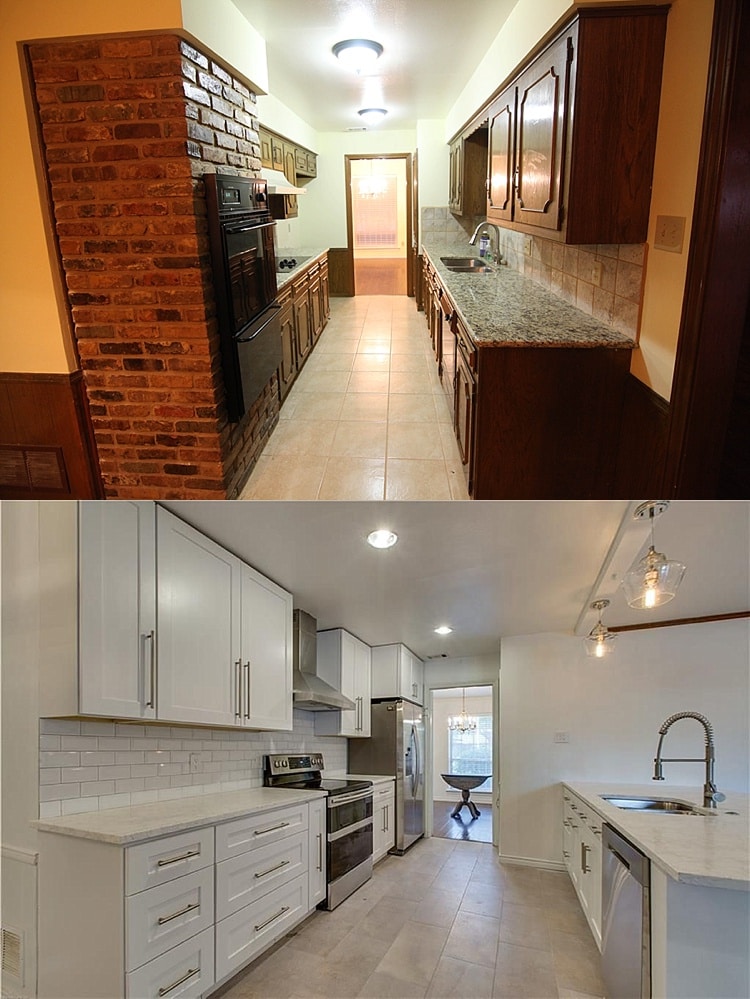 before and after galley kitchen remodel 17 galley kitchen remodel before and after ideas 2019 trends