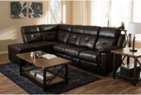 faux leather sectional with chaise Lexicon dalal faux leather reclining sectional with left chaise in dark