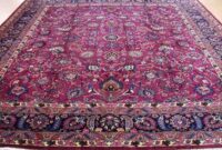 Blue and Red Small Oriental Rug 9×12 red oriental rug hand knotted persian rugs iran handmade wool