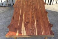 Live Edge Cedar Dining Table Live edge dining table