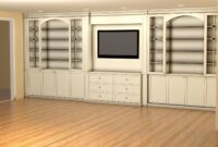 Built in Cabinets for a Family Room Living room built-in cabinets — decor and the dog