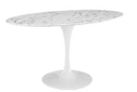 oval marble top dining table Lippa 54" oval shaped dining table