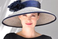 Hats Wedding hat, ladies navy blue hat, kentucky derby hat, formal hat