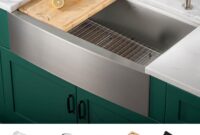 30 inch stainless steel farmhouse sink Stainless steel sink farmhouse 30 kitchen hazelton retrofit apron sinks signature hardware signaturehardware cabinets inch modern house bowl cabinet single