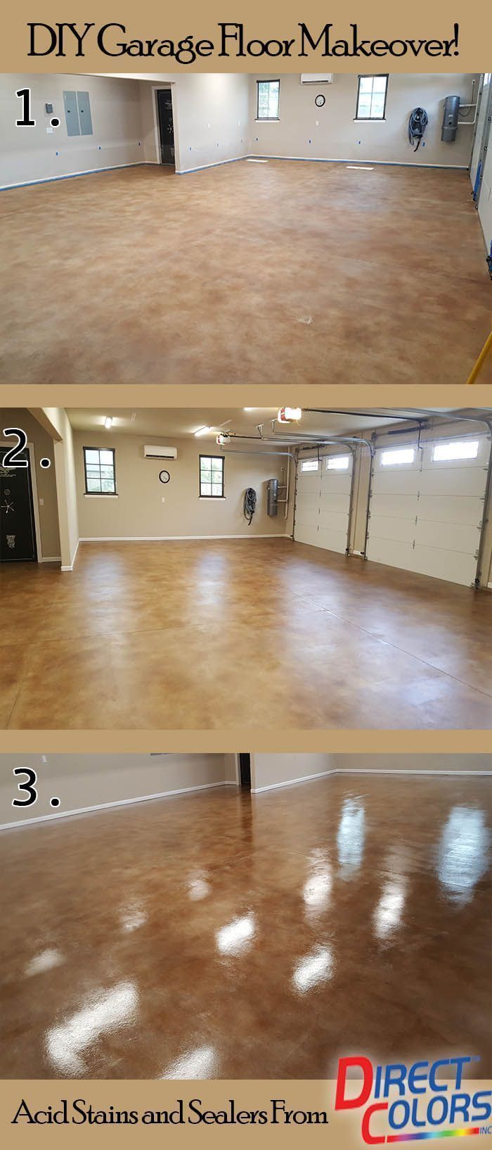 DIY Garage Floor Stain Epoxy flooring