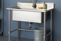 stainless steel utility sink with faucet Sink utility stainless steel commercial faucet regency