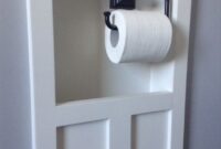 Recessed Toilet Paper Holder Magazine Rack Recessed magazine rack and toilet paper holder