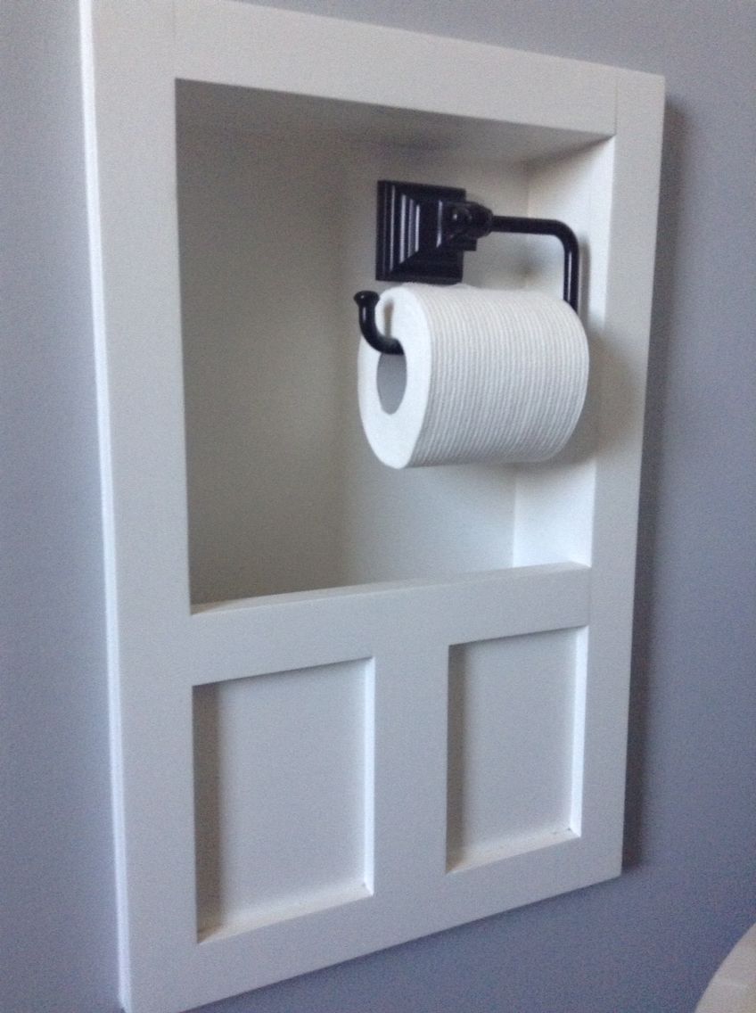 Recessed Toilet Paper Holder Magazine Rack Recessed magazine rack and toilet paper holder