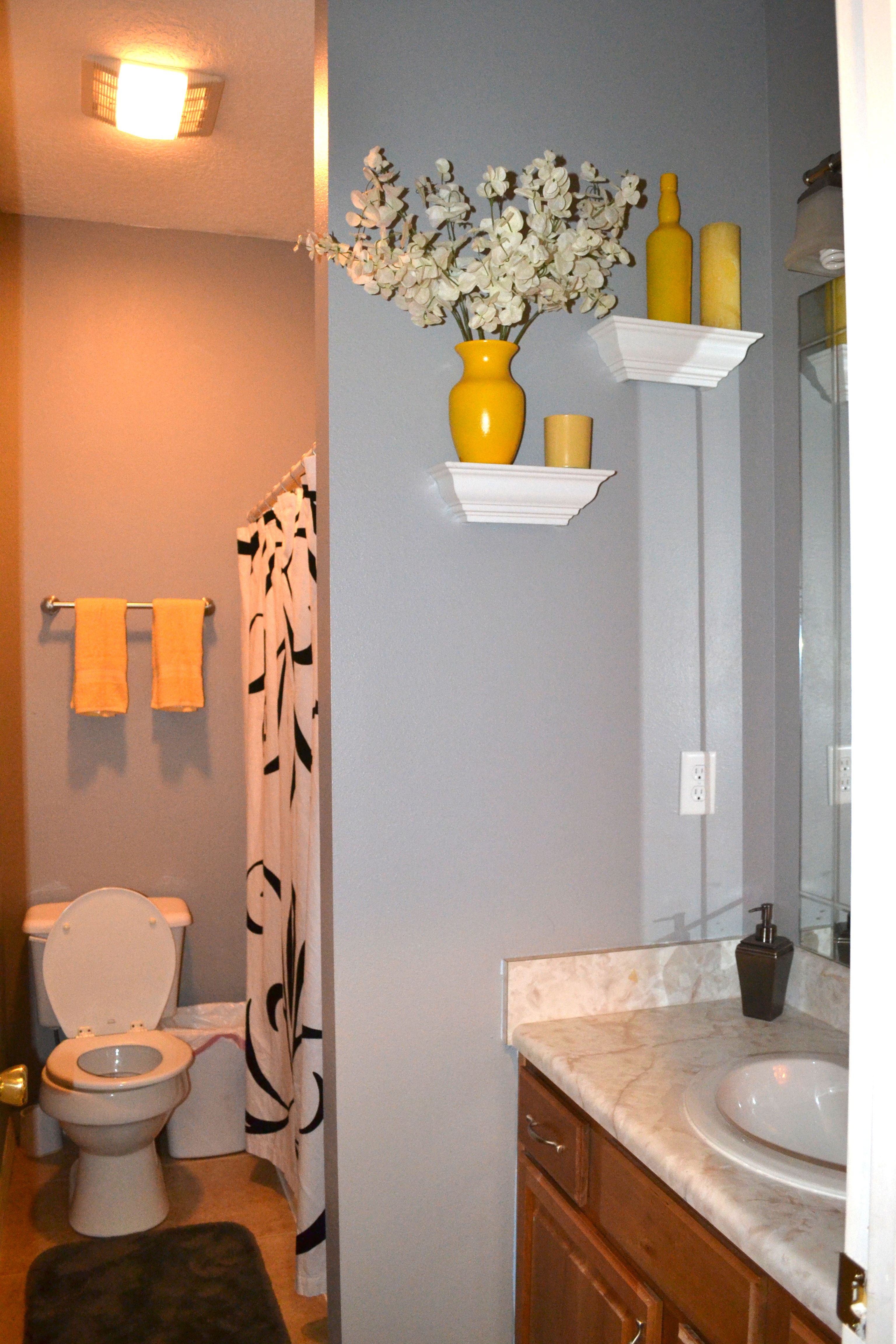 Nina Bashaw Home | Yellow bathroom decor, Gray bathroom decor, Yellow