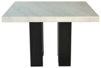 square marble top dining table You'll love the marble counter height dining table at wayfair