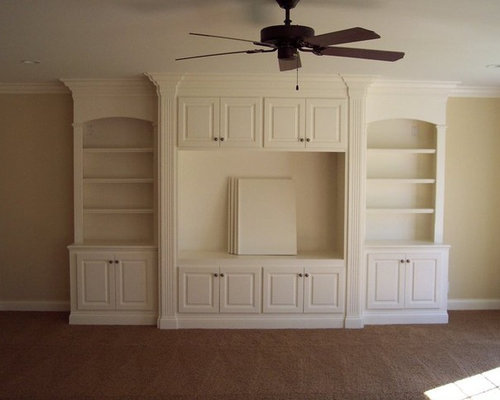 Built Built-in bookshelves with window bench : woodworking