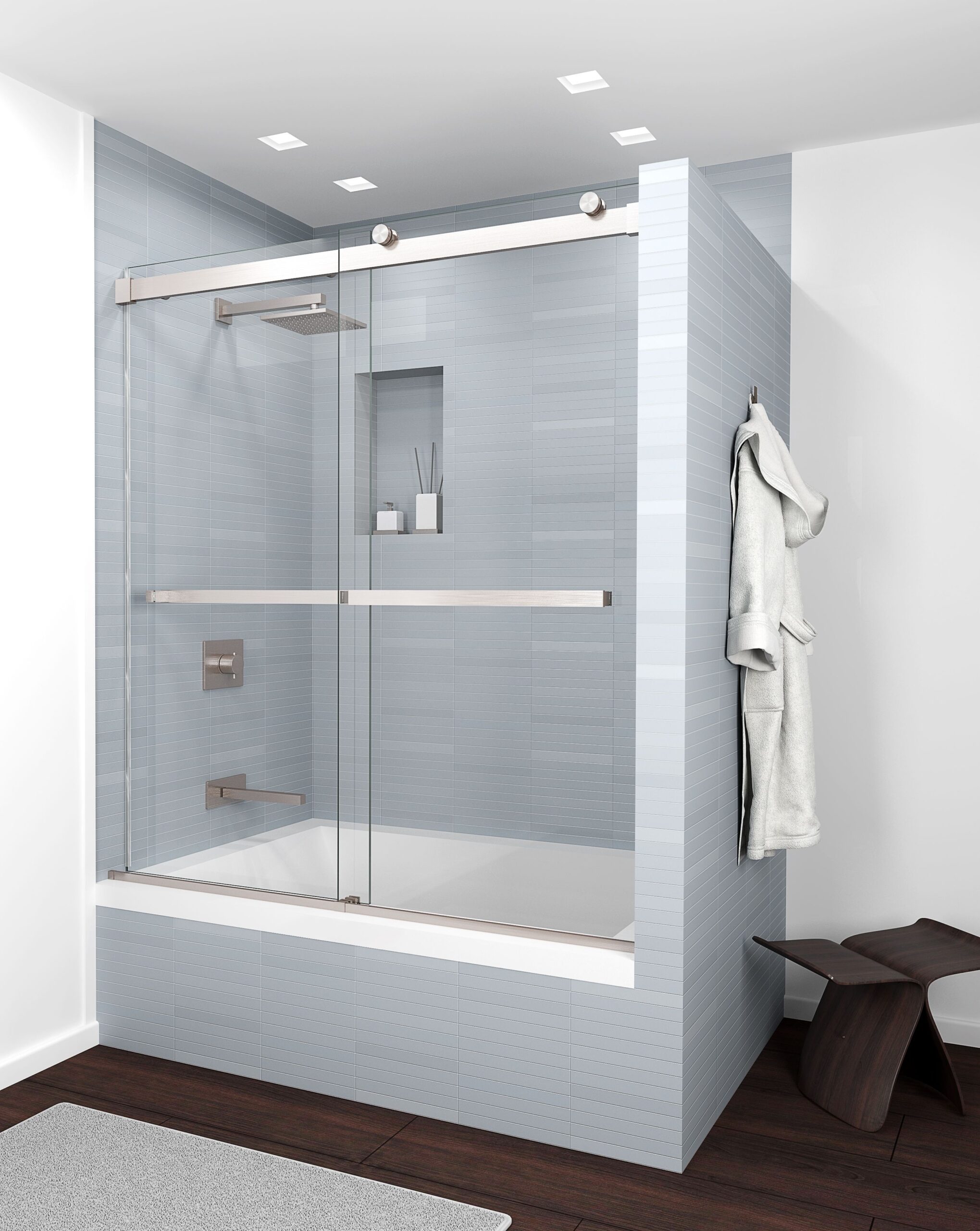 sliding glass shower doors for tub Dreamline infinity-z 60-inch x 60-inch framed sliding tub/shower door