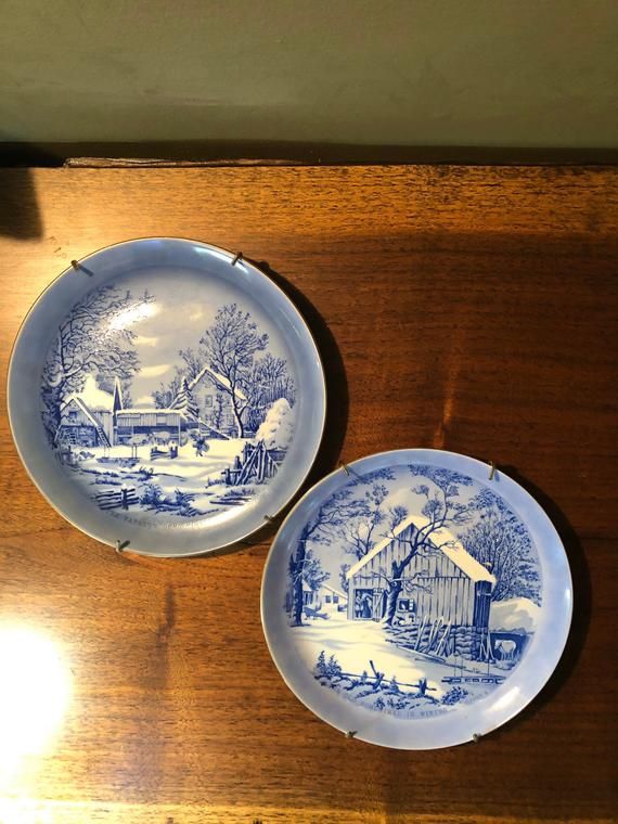 blue and white plates on wall 3 blue and white vintage plates blue white wall decor