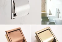 Recessed Toilet Paper Holder Gold Gatco recessed toilet paper holder in bronze-784