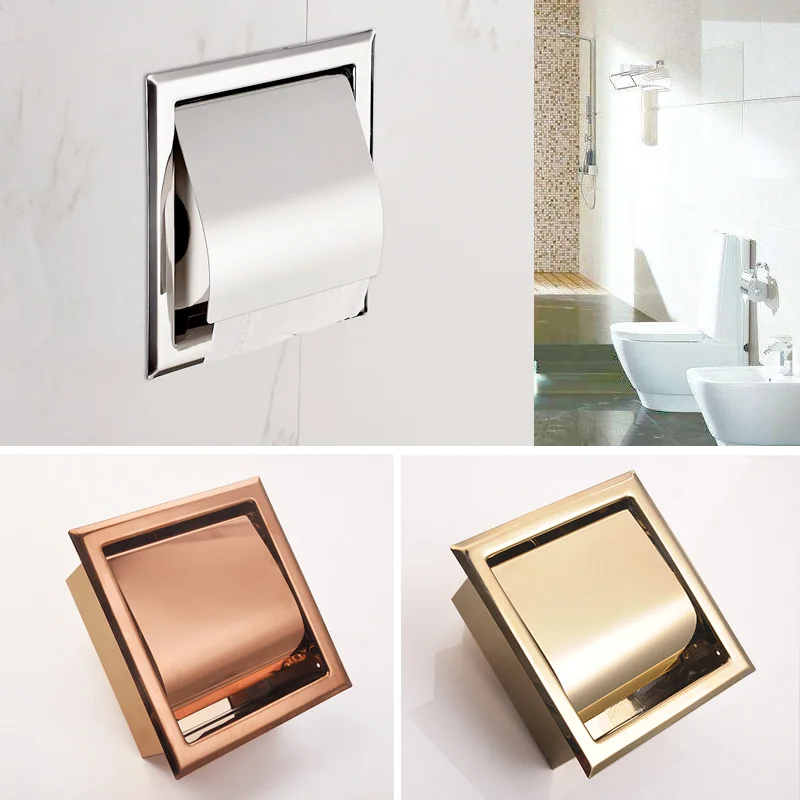 Recessed Toilet Paper Holder Gold Gatco recessed toilet paper holder in bronze-784