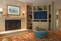 Family Room Built in Cabinets with TV Corner Bracket Corner tv mount: benefits of mounting your tv in the corner