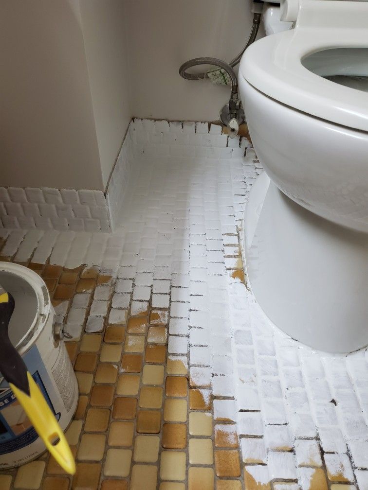 how to paint bathroom floor tiles Bathroom floor tile or paint?