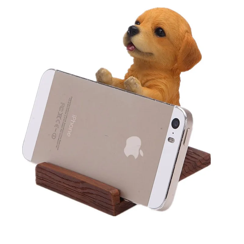 cute cell phone holder for desk Floveme lovely moose wood holder 100% natural wooden cute phone tablet