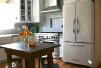 white kitchen with stainless steel appliances Gorgeous modern kitchen with white cabinets, stainless steel appliances