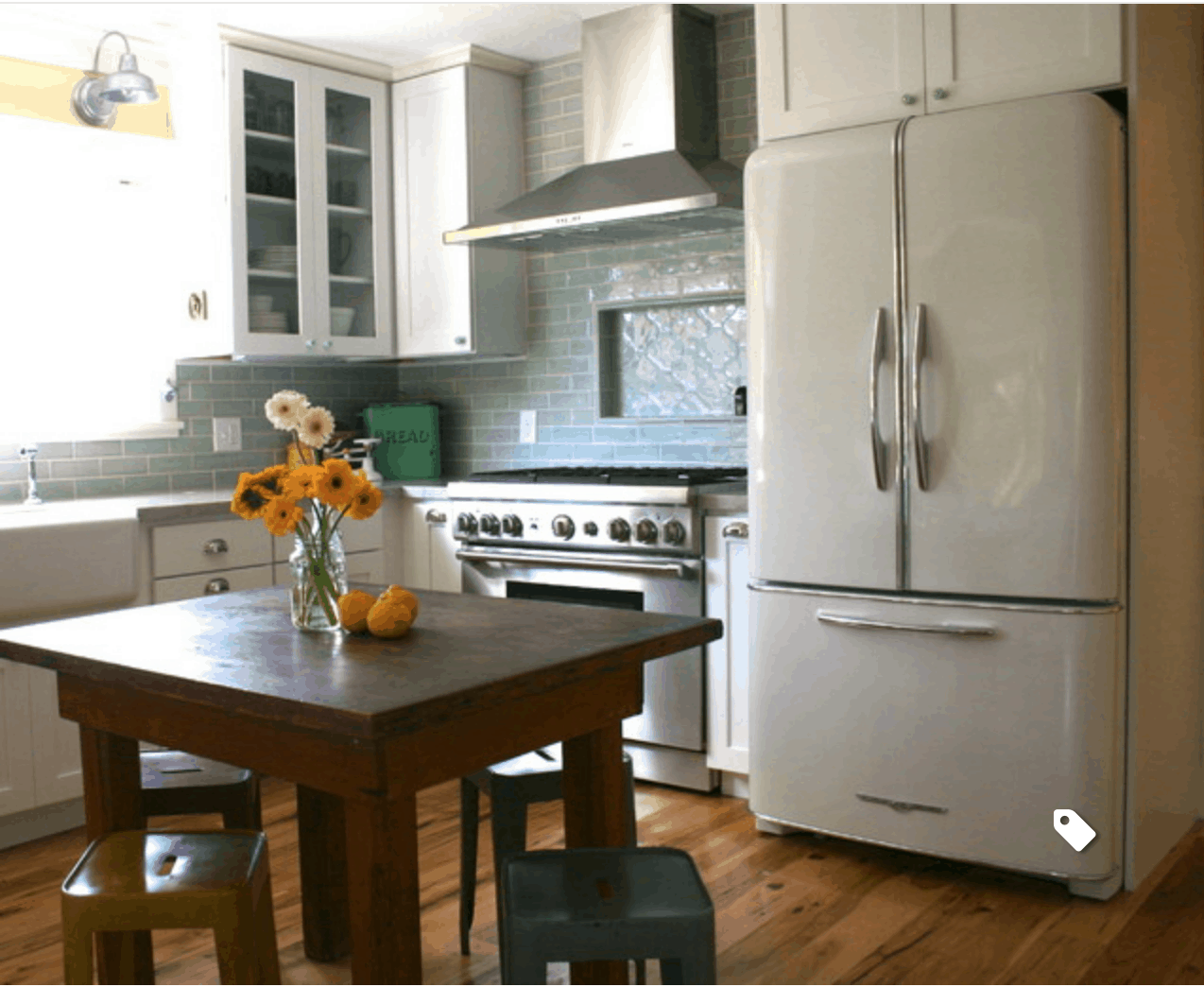 white kitchen with stainless steel appliances Gorgeous modern kitchen with white cabinets, stainless steel appliances