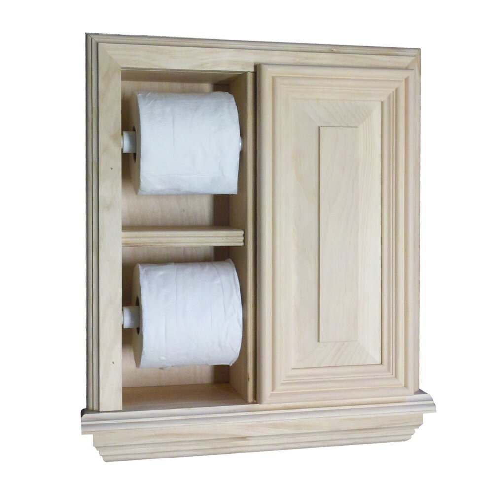 Recessed Wooden Toilet Paper Holder Wg wood products recessed toilet paper holder & reviews