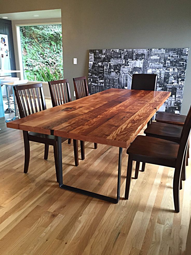 Custom Reclaimed Wood Dining Table Custom reclaimed oak dining table by fama creations, llc