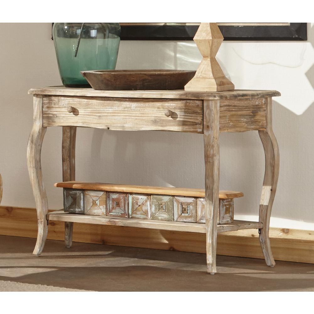 Rustic Console Table with Storage Console rustic table drawers cart