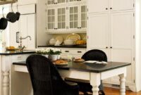 kitchen island with table extension This kitchen island with a pull-out table was actually my client’s idea