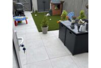 Grey Outdoor Al fresco harewood grey outdoor porcelain slab tile 30x120cm